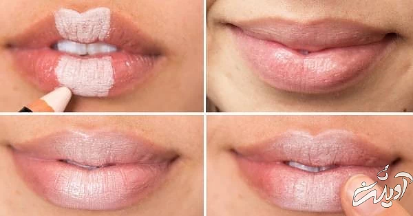 لب های برجسته با آرایش